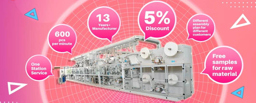 New Design Women Sanitary Pad Making Machine Sanitary Napkin Machine Price