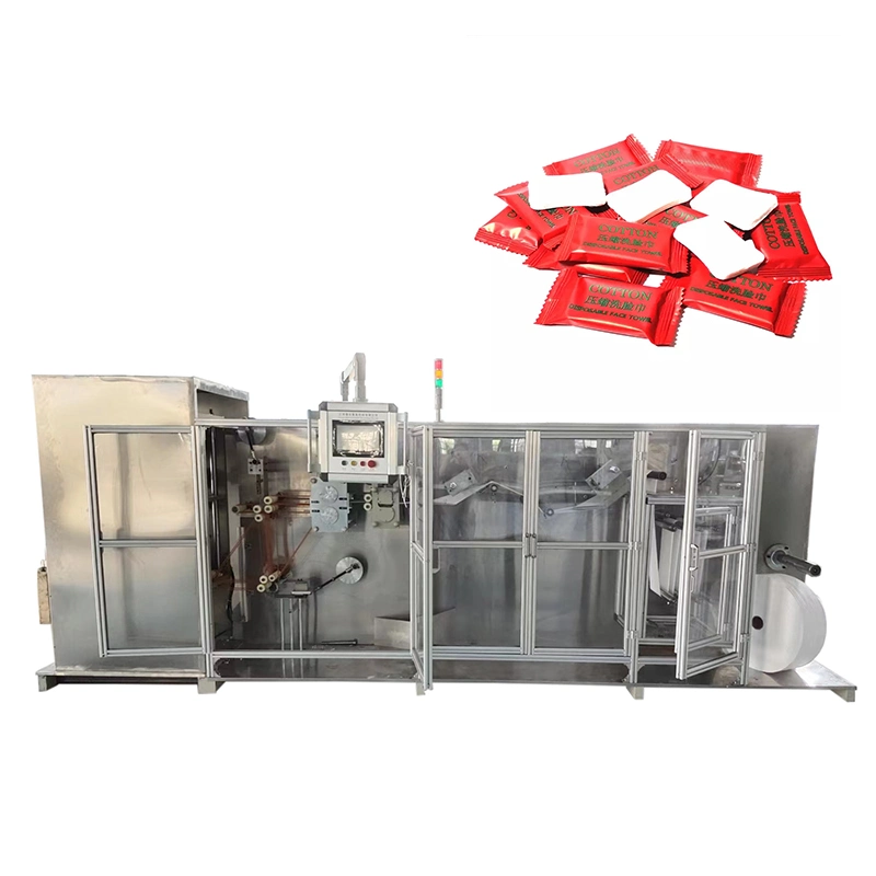 Automatic Facial Towel Compressing Machinery Compressed Coin Tissue Magical Towel Making Machine