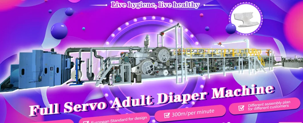 China Supplier Full Automatic Disposable Adult Diapers Machine with Stable Speed