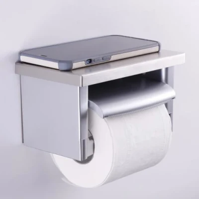 Durable Cheap Tissue Holder Toilet Paper Roll Holder Toilet Paper Holder Dispenser with Shelf