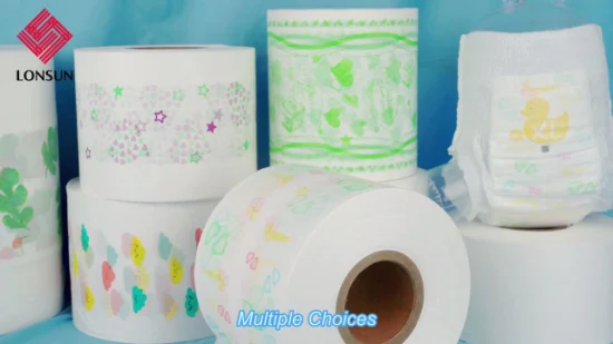 Custom Logo Print PE Film for Baby Diaper Sanitary Napkins with Low Price