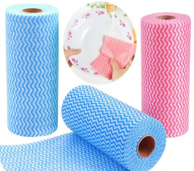 Spunlace Nonwoven Roll Disposable Cleaning Wipe for Kitchen Industrial Cleaning