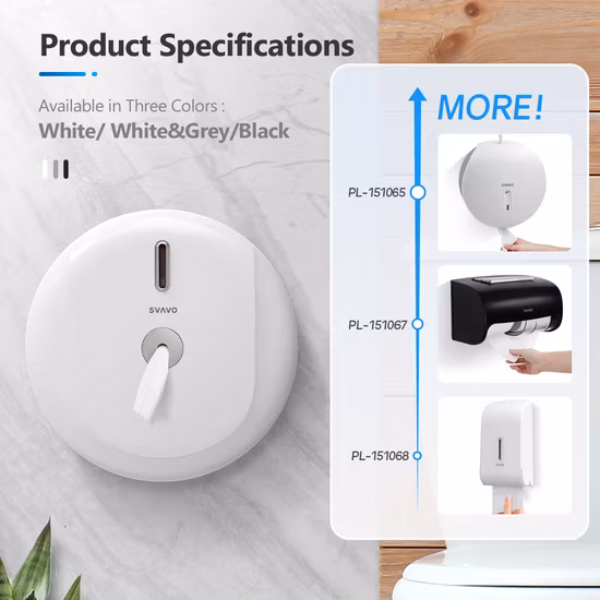 Wall Mounted Center Pull Tissue Dispenser Plastic Paper Dispenser