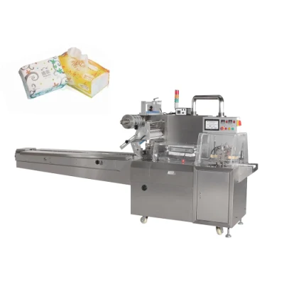 Multi Lanes Tetra Pack Single Roll Baby Used Wet Tissue Wooden Making Napkin High Speed Automatic Flowpack Paper Packing Machine